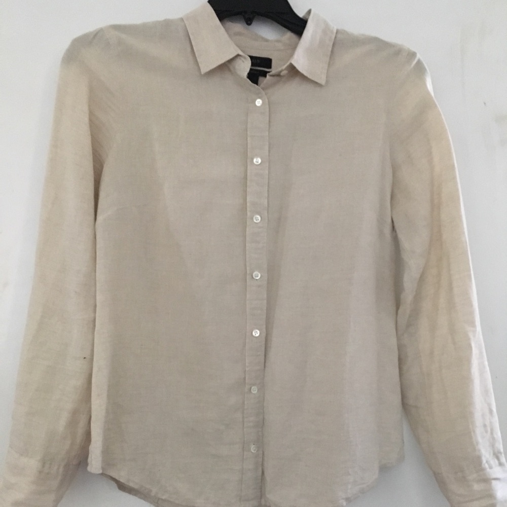 J Crew Linen Perfect Fit Shirt